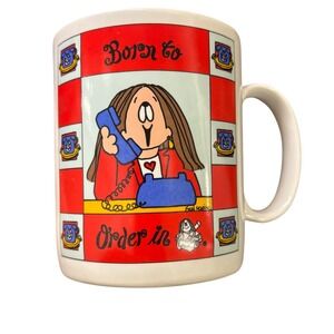 Cathy Kitchen Collection Mug Born to Order In Funny Cartoon Cup‎ 1995 Papel